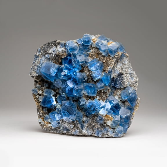 Blue Fluorite from Yaogangxian Mine, Nanling Mountains, Hunan Province, China