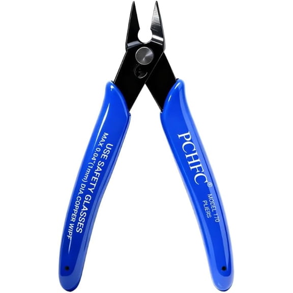 Blue Flush Cutter Mini Diagonal Cutting Pliers Side Cutter Nippers Wire Cutter