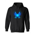 thumbnail image 1 of Blue Flying Butterfly  Hoodie Women -Image by Shutterstock, Female Medium, 1 of 4