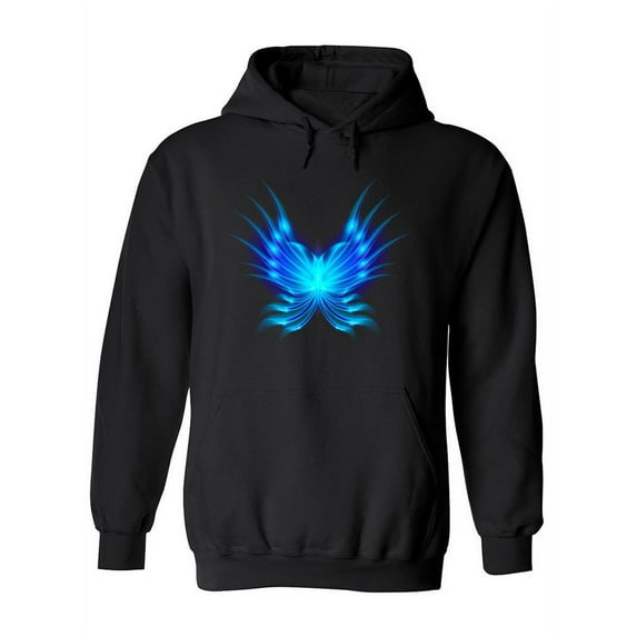 Blue Flying Butterfly Hoodie Women -Image by Shutterstock, Female Medium