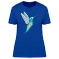 thumbnail image 1 of Blue Flying Hummingbird T-Shirt Women -Image by Shutterstock, Female Large, 1 of 2