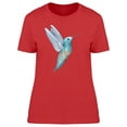 thumbnail image 1 of Blue Flying Hummingbird T-Shirt Women -Image by Shutterstock, Female Medium, 1 of 2