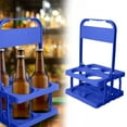 thumbnail image 1 of Blue Foldable Drink Carrier - 4-Hole Plastic Cup Caddy with Handle for Catering, Travel, and Restaurants, 1 of 9