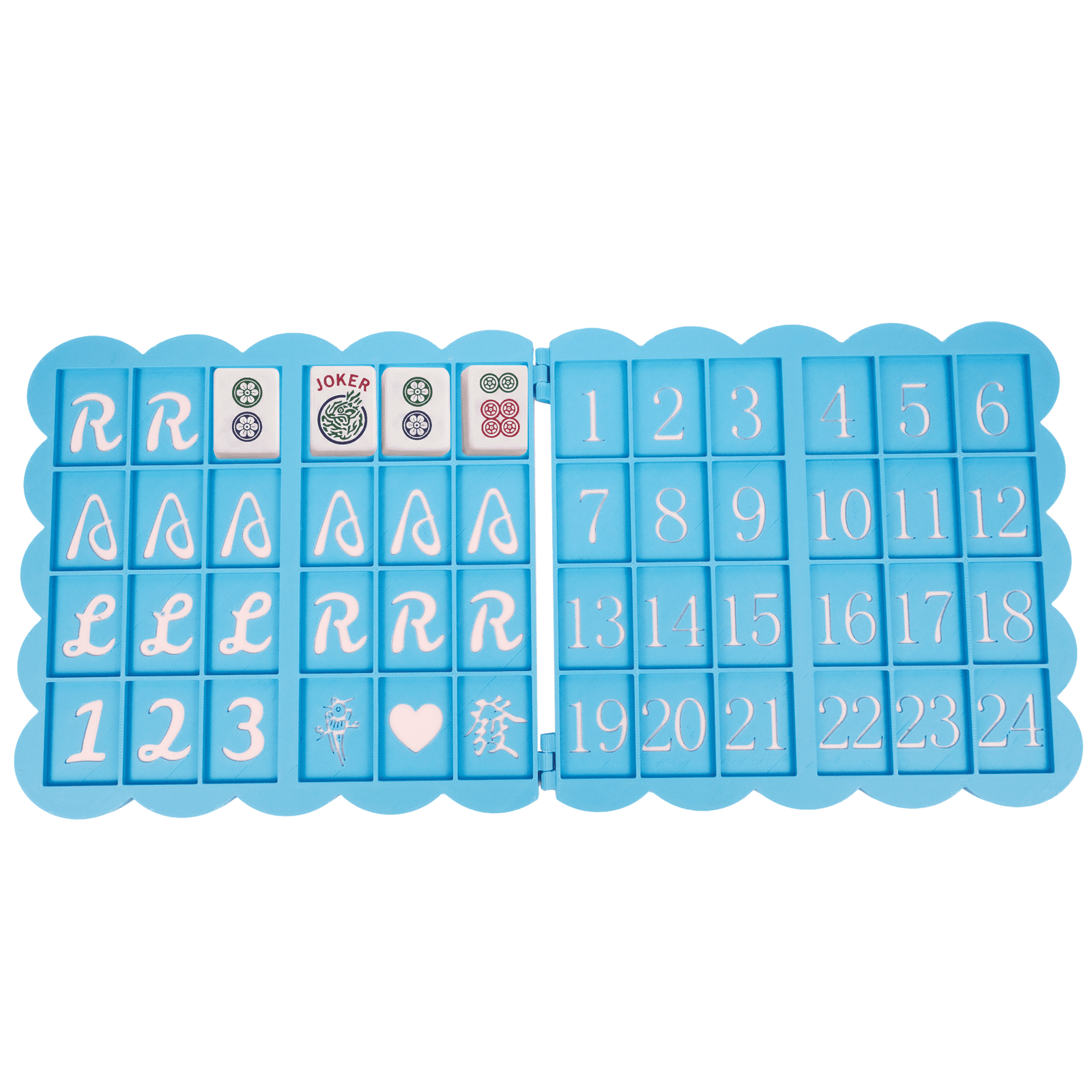 Mahjong Pattern Board Blue Folding American Mahjong Practice Board, Charleston Tile Organizer ...