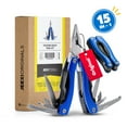 thumbnail image 1 of Blue Folding Multi Tool Kit Stainless Steel 1 Multi-Purpose Pocket Multitool Plier, Camping, Hunting, Fishing and Hiking - Stocking Stuffers for Christmas, Xmas, Thanksgiving - Cool Gadgets for Men, 1 of 11