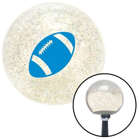 Blue Football Clear Metal Flake Shift Knob with M16 x 1.5 Insert Shifter Auto Brody