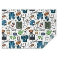 thumbnail image 1 of Blue Football Game Icons Pattern Rectangle Tablecloth 60"x84",Waterproof Polyester Rectangle Table Cloth, Wipeable Spillproof Polyester Tablecloth for Dining, Camping, Indoor and Outdoor, 1 of 5