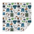 thumbnail image 1 of Blue Football Game Icons Pattern Square Tablecloth,Waterproof Square Table Cover,Wipeable Spillproof Washable Table Cover for Home Kitchen Party Decor 42"X42"(107x107cm), 1 of 6