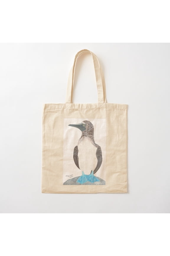 Blue Footed Booby Canvas Tote Bags, Reusable Shopping Bag