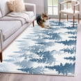 thumbnail image 1 of Blue Forest Area Rug 4x6 FT, Non Slip Kids Room Carpet, Contemporary Silhouette Abstract Art Washable Soft Floor Carpet Non-Shedding Throw Rug for Dorm Kitchen Study Room Home Office Bedside, 1 of 9