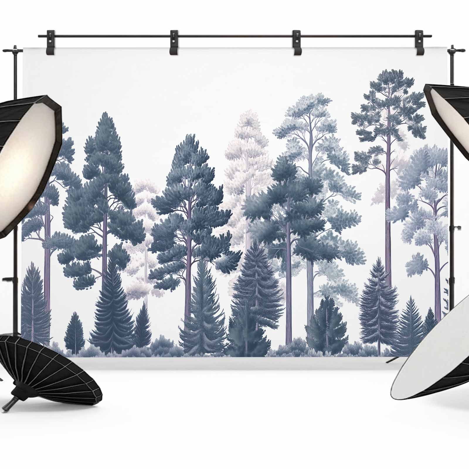 Blue Forests Tree Backdrop for Photoshoot,Photography Photo Studio ...
