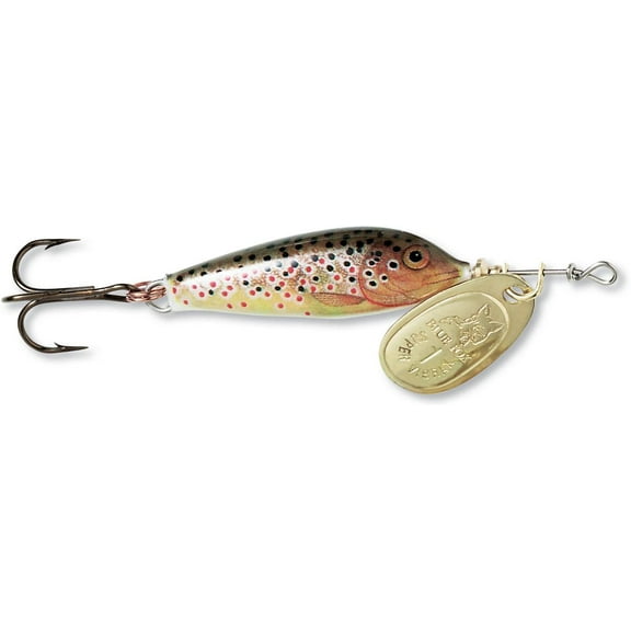 Blue Fox Vibrax Minnow Spinner, 3 3/4", 1/4oz, Brown Trout/Gold