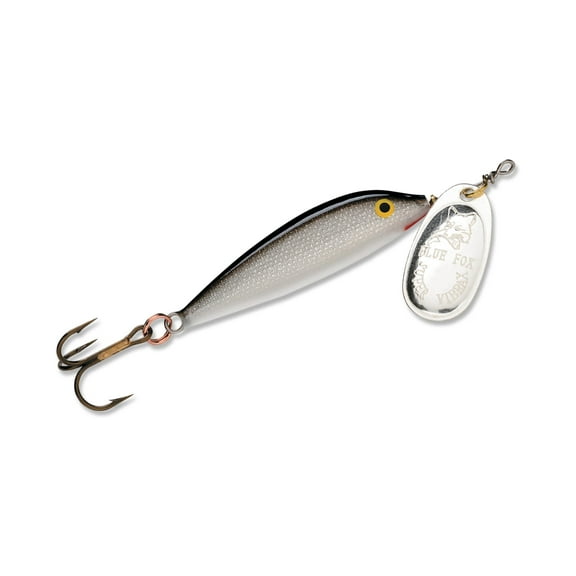 Blue Fox Vibrax Minnow Spin Inline Spinner Plated Silver