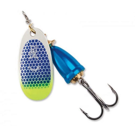 Blue Fox Classic Vibrax 02 3/16 Blue Scale/ Chartreuse Tip UV