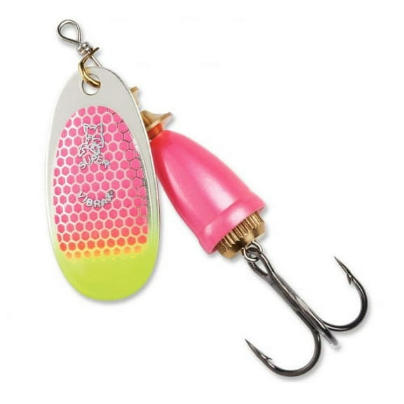 Blue Fox Classic Vibrax 02 3/16 Pink Scale/ Chartreuse Tip UV