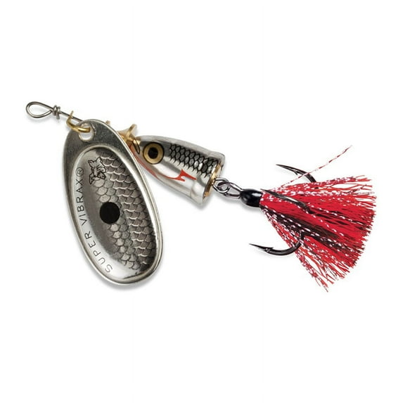 Blue Fox Classic Vibrax Foxtail Spinner, 3 3/4", 1/8oz, Silver Shiner
