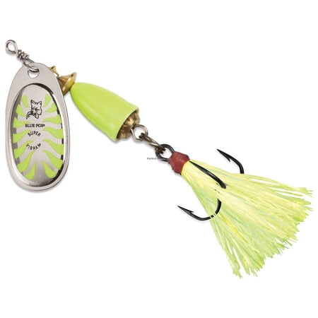 Blue Fox Classic Vibrax Glow Spinner, 3 3/4", 5/8oz, Glow Chartreuse