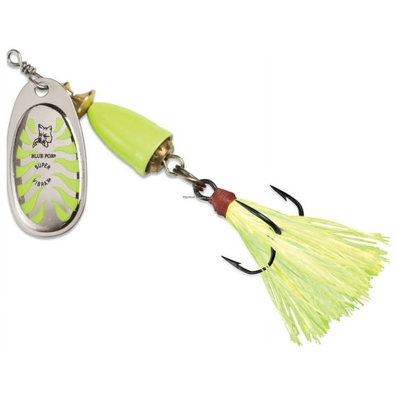 Blue Fox Classic Vibrax Glow Spinner, 3 3/4", 5/8oz, Glow Chartreuse