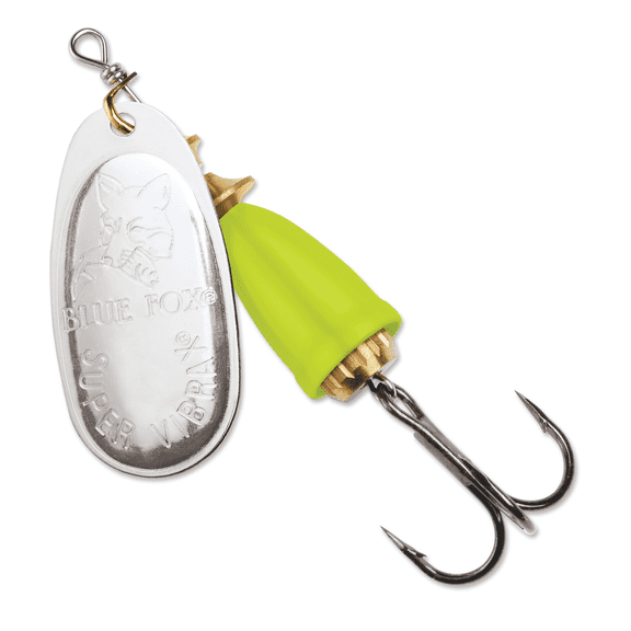Blue Fox Classic Vibrax Size 4 Inline Spinner 3/8 oz Silver/Chrome Blue