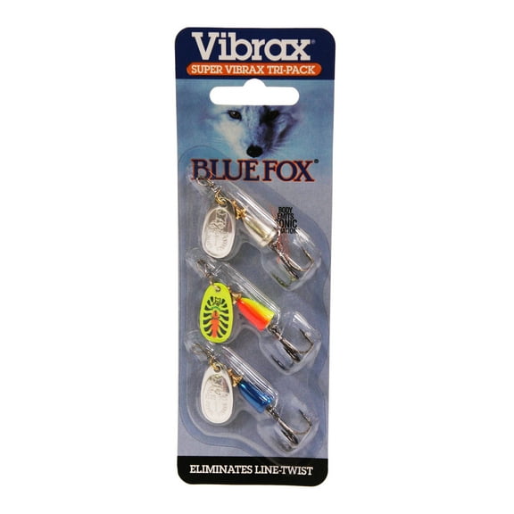 Blue Fox Classic Vibrax Size 5 Inline Spinner 7/16 oz Silver/Chrome Blue