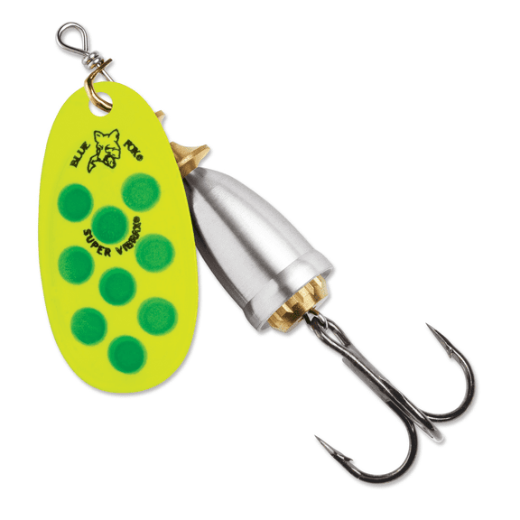 Blue Fox Classic Vibrax Yellow/Green Silver