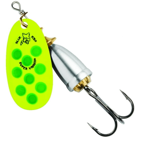 Blue Fox Classic Vibrax Yellow/Green Silver