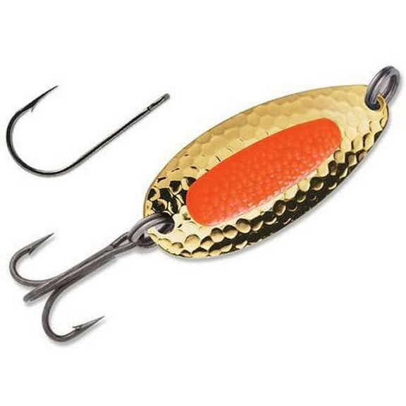 Blue Fox Pixee Spoon 1/2 Gold Plated Fluorescent Orange Insert