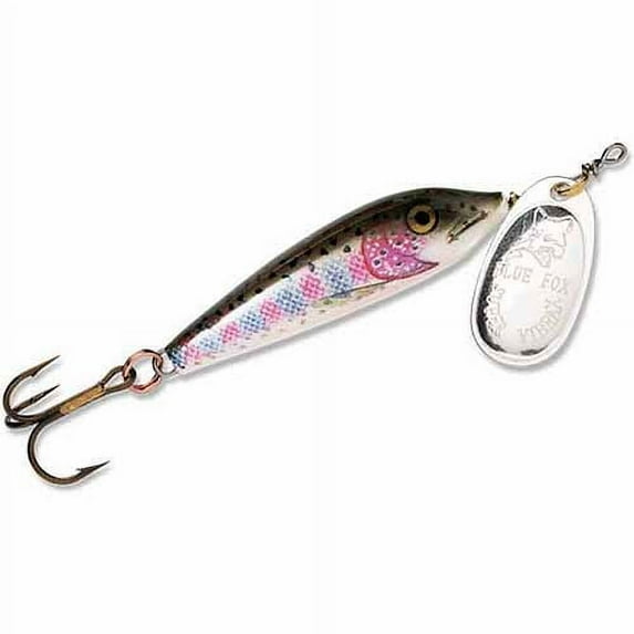 Blue Fox Rattlin' Pixee Spoon Fishing Lure 1/2oz Holographic Rainbow/Pink Insert