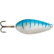 Blue Fox Strobe Spoon Fishing Lure 1/4oz Hammered Nickel/Blue Stripe