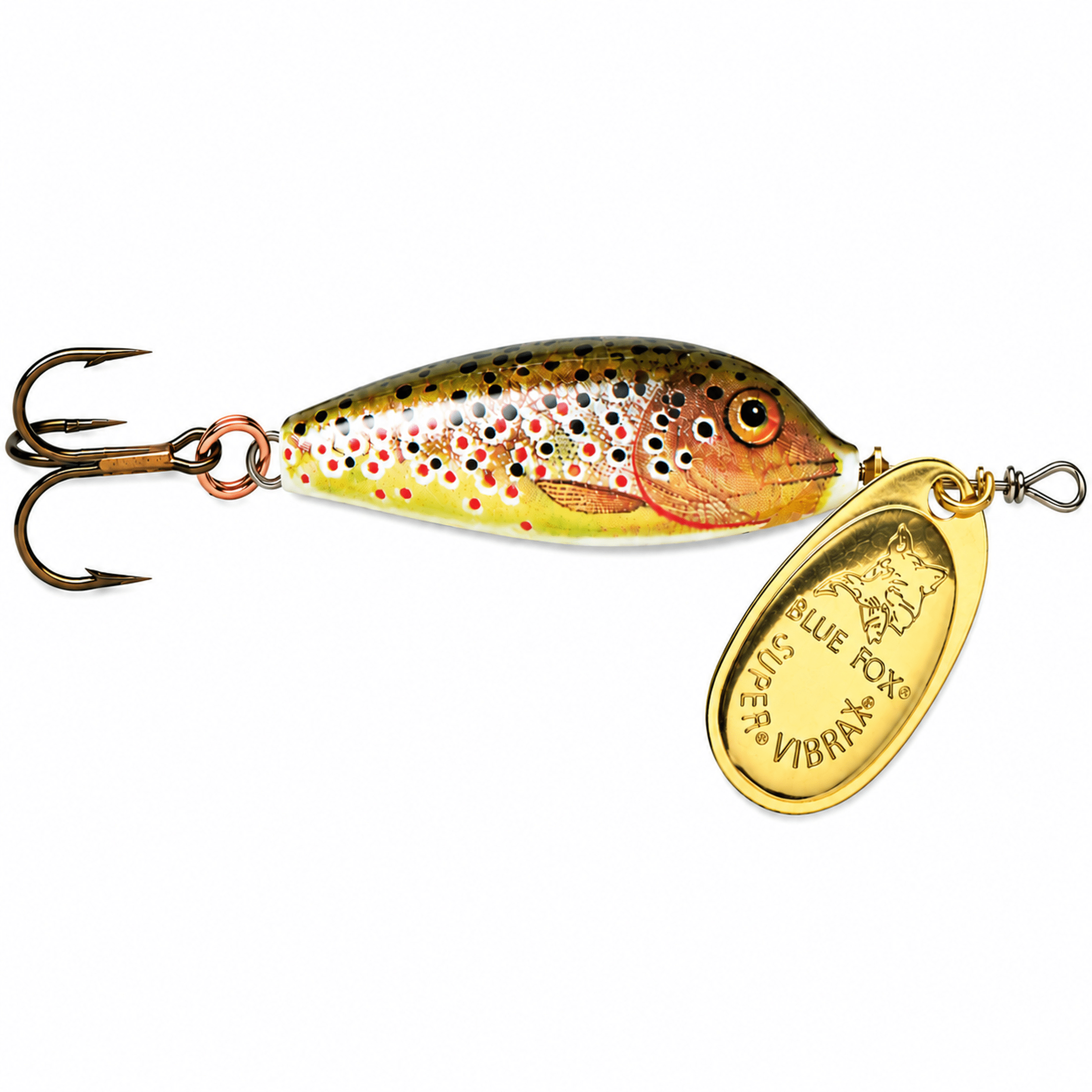 Blue Fox Super Vibrax Size 2 Minnow Spin Fishing Lure 1/8 oz Brown