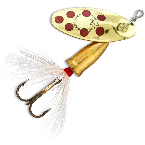 Blue Fox Vibrax Bullet Fly Fishing Lure, Size 0, Gold/Brown
