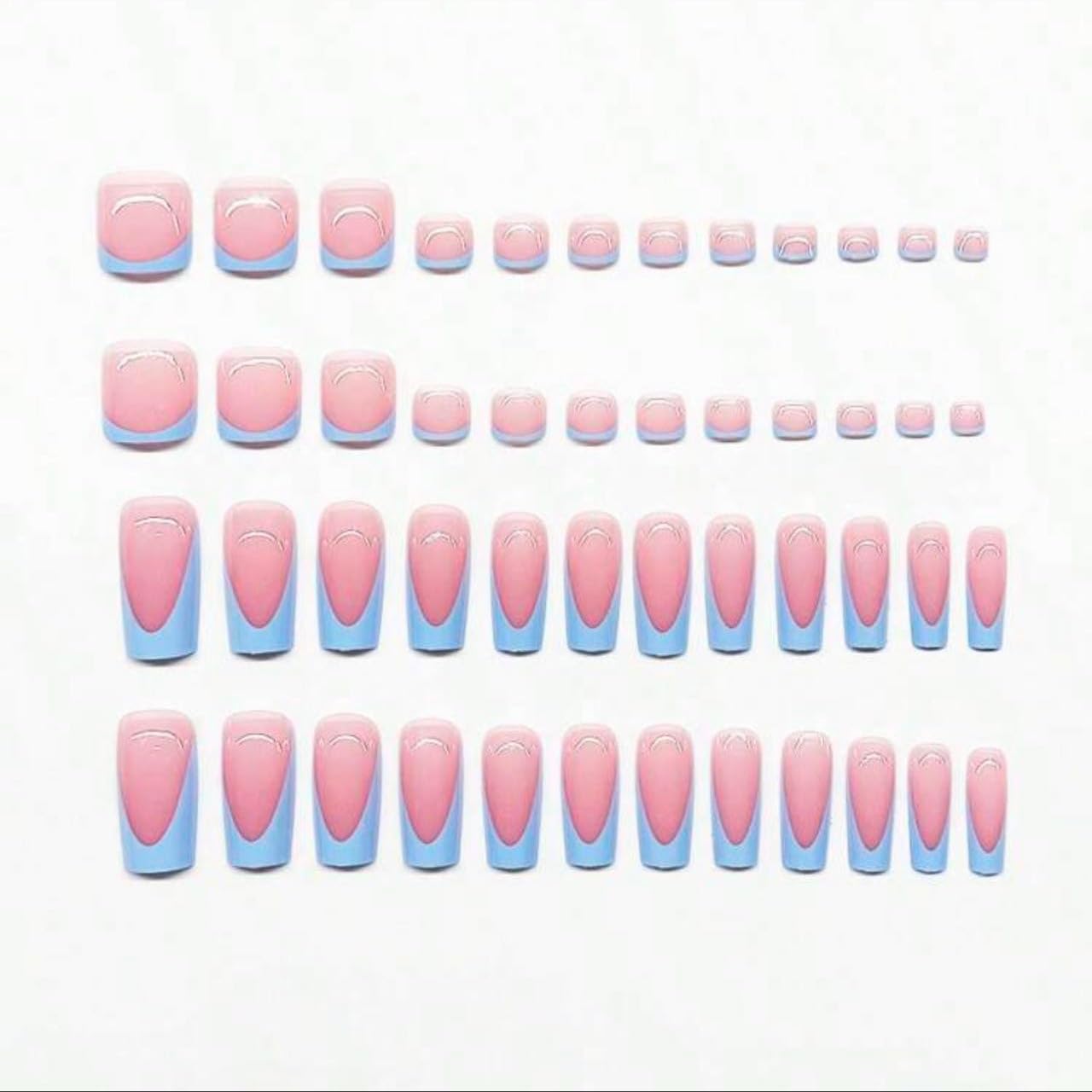 Joyeee Press On Nails – 150 Stück Künstliche Nägel In 5 Farben & 15 Größen, Mandelform