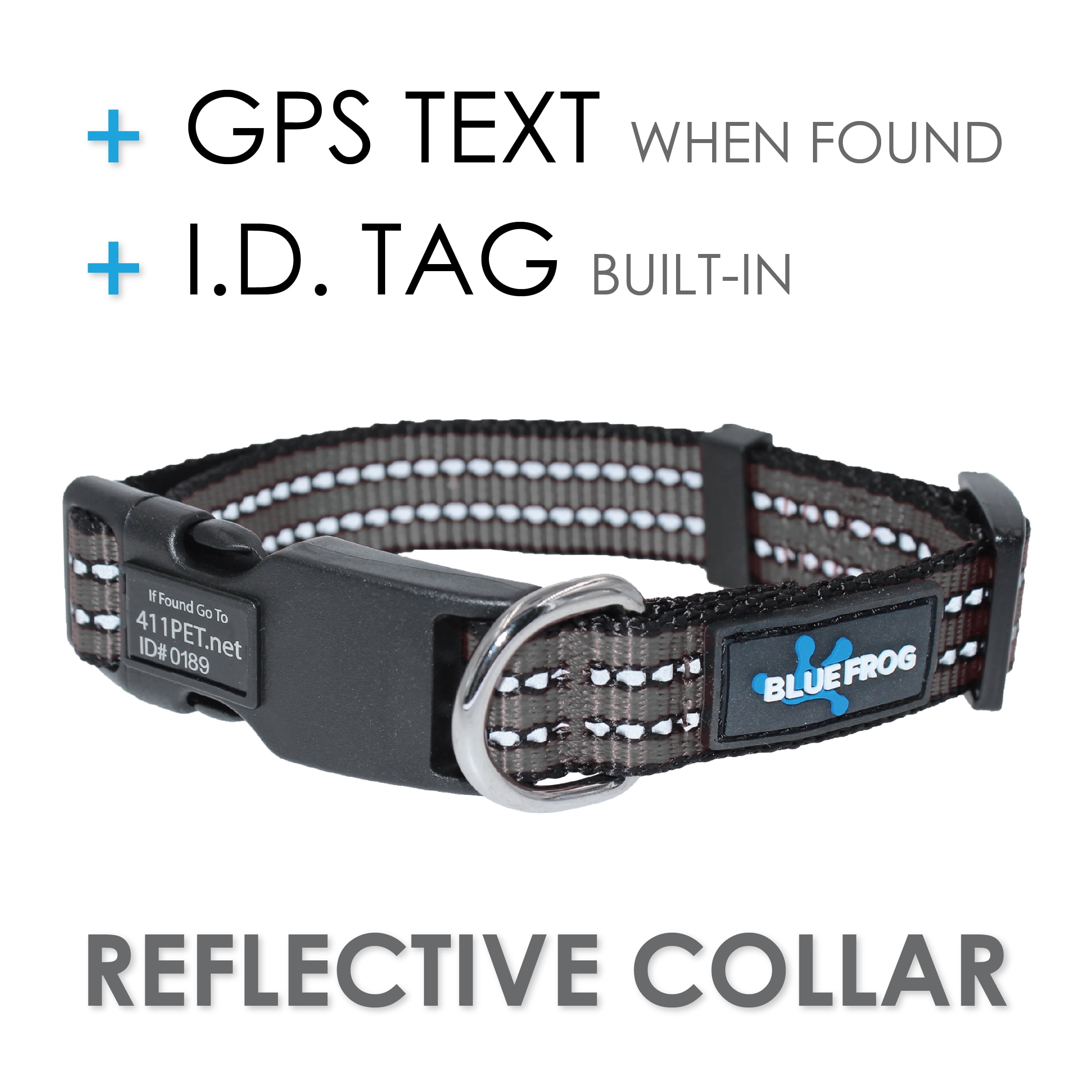 Blue Frog Track N Guard Protective GPS Tracking Dog Collar, Black, Medium
