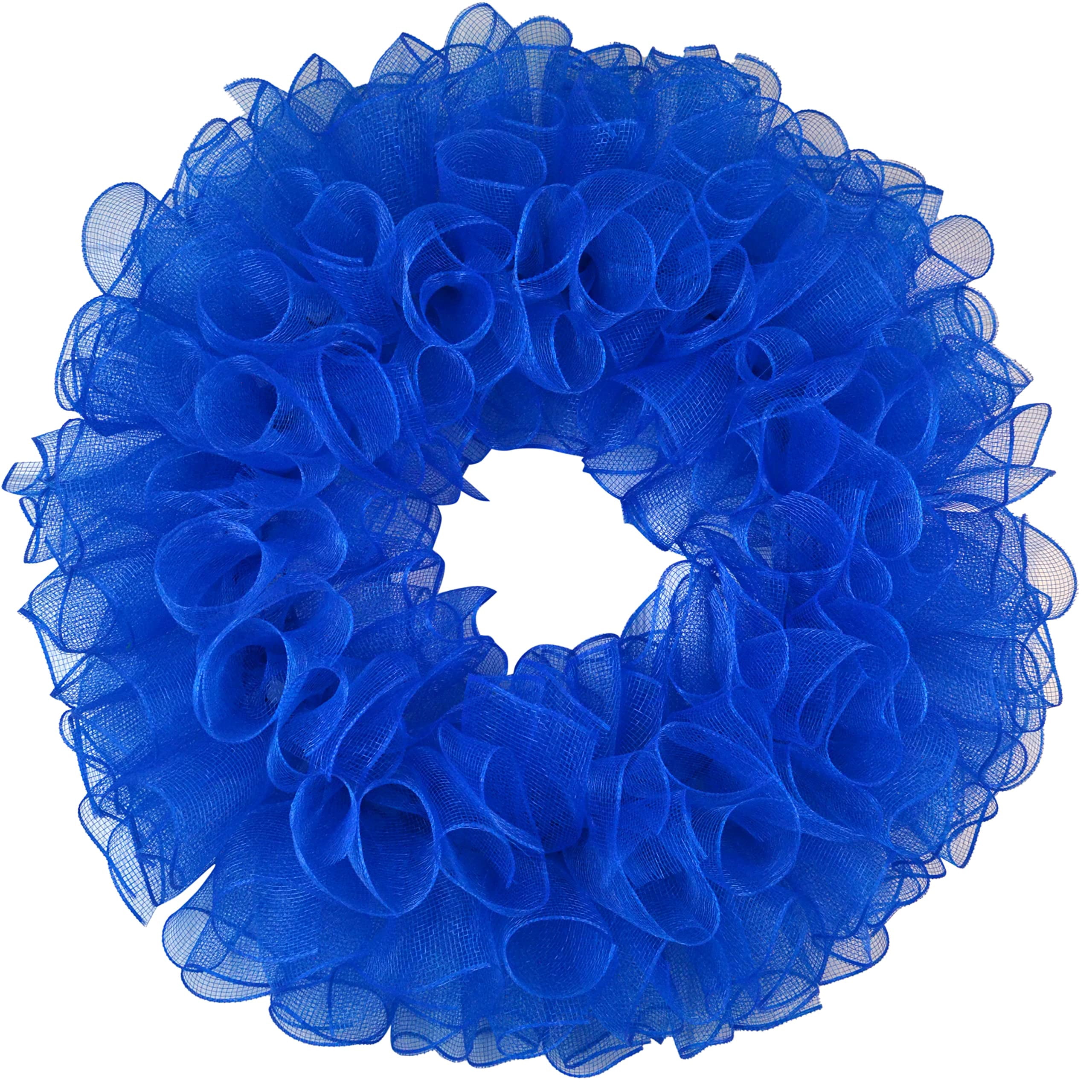 Blue Front Door Wreath Base Already Made - Mesh Everyday Wreaths to ...