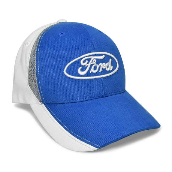 Blue Front and White Back Sports Baseball Cap for Ford