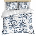thumbnail image 1 of Blue Fruit Bedding 3 Piece Duvet Cover Set Queen Size, Vintage Plant Nature Botanical Flower Floral Soft Microfiber Comforter Cover with Zipper Closure & Pillowcases, FadeResistant Quilt Cover, 1 of 9