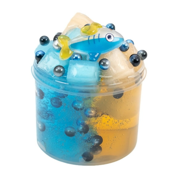 Blue Fruit Crystal Mud Slime Toy For Diy Craft And Sensory Play With Soft Stretchy Texture For Creative Art Blue