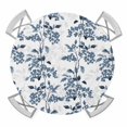 thumbnail image 1 of Blue Fruit Round Tablecloth for 55-60 Inch Tables,Fitted Table Cover with Elastic Edge,Vintage Plant Nature Botanical Flower Floral Waterproof Outdoor Table Cloth Protector for Patio Garden Dinner, 1 of 9