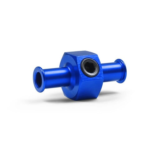 Blue Fuel Nitrous Pressure Gauge T Universal Adapter 3/8" Hose 1/8" Npt Port