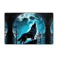 thumbnail image 1 of Blue Full Moon Wolf Shaggy Area Rug, Rugs for Living Room Bedroom Non Slip Door Mat Indoor Carpet Machine Washable Nursery Home Decor Floor Mats for Entryway 60x39in-#, 1 of 5