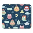thumbnail image 1 of Blue Funny Winter Owls at Night Christmas Baby Mousepad Mouse Pad Mouse Mat 9x10 inch, 1 of 3