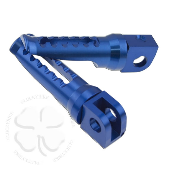 Blue GP Bevel Front Set Foot Peg Kawasaki Ninja Rider Main Step Footrest Bar
