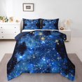 thumbnail image 1 of Blue Galaxy King Bedding Set,Star Constellation Comforter Set Bedroom Decor,Starry Sky Dreamy Quilt Bed Set Forest Pine Tree Down Comforter with 2 Pillowcases, 1 of 6
