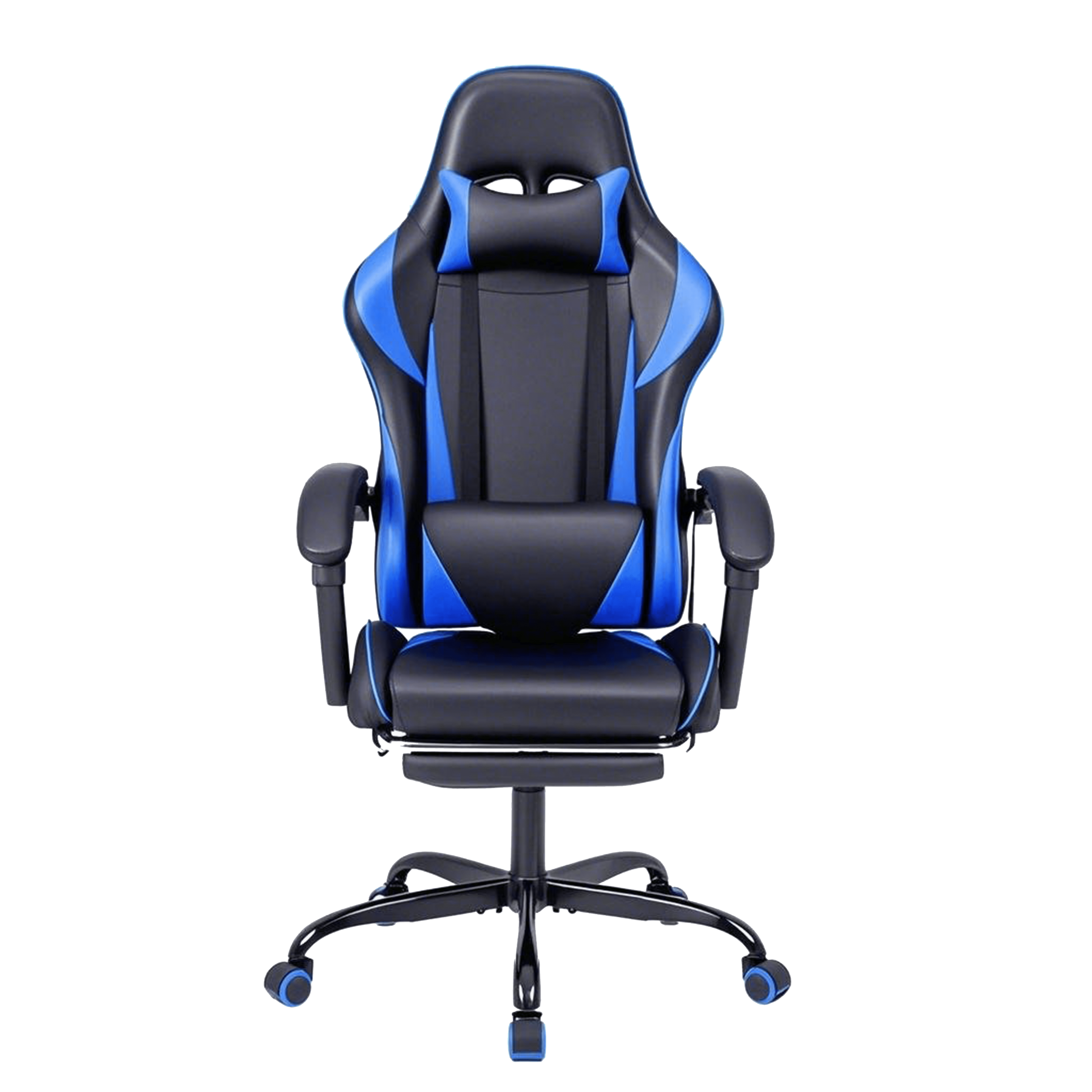 VIOLHEDO Blue Gaming Chair with Footrest and Massage Adjustable Swivel