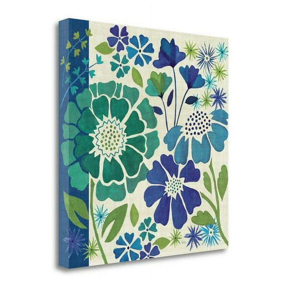 Blue Garden I Canvas Wall Art by Veronique Charron