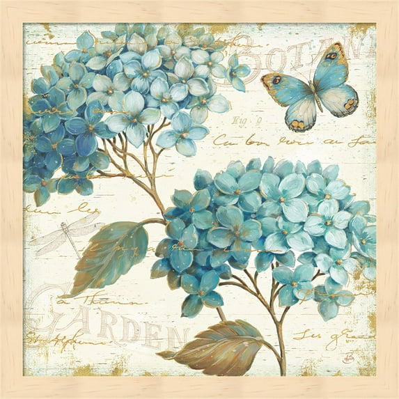 Blue Garden V by Daphne Brissonnet, Framed Wall Art, 13.25W x 13.25H
