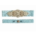 thumbnail image 1 of Blue Garters for Bride Wedding Garter Belt Lace Bridal Garter Set Rhinestone Party Leg Thigh Garters for Women, 1 of 4