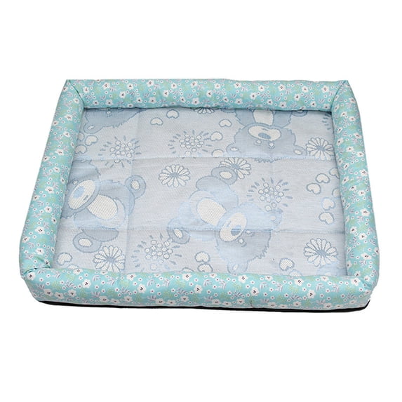 Blue Gel Pet Chilling Mat,19.7X15.7In Breathable Lightweight Foldable Portable Cool Sleeping Pad Prevent Overheating for Small Medium Dogs Kittens Indoor Crate Outdoor Travel Summer Heat Relief