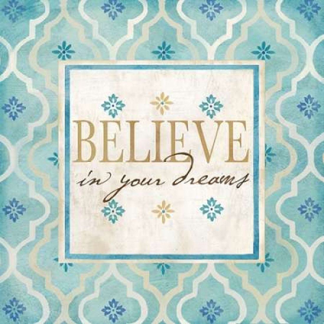 Blue Geo Sentiments I Canvas Art - Cynthia Coulter (24 x 24)