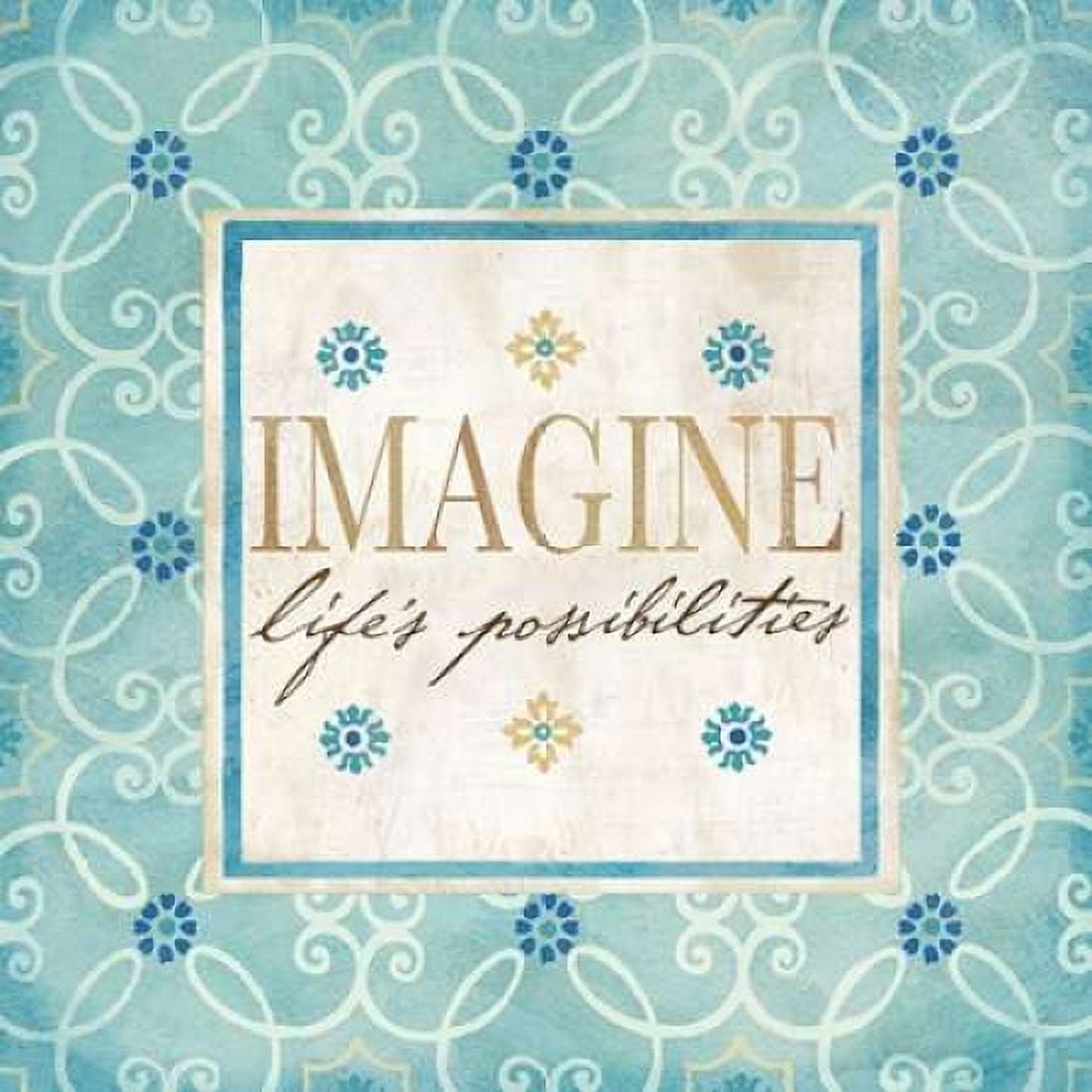 Blue Geo Sentiments II Canvas Art - Cynthia Coulter (24 x 24)